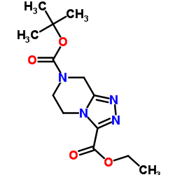 7-tert-Butyl 3-ethyl 5,6-dihydro-[1,2,4]triazolo[4,3-a]pyrazine-3,7(8H)-dicarboxylate structure