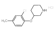 3-(2-Chloro-4-methylphenoxy)piperidine hydrochloride结构式