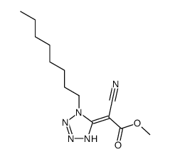 methyl (E)-2-(1-octyl-4,5-dihydro-1H-tetrazol-5-ylidene)-2-cyanoacetate Structure