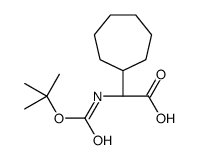 (S)-2-((叔丁氧羰基)氨基)-2-环庚基乙酸结构式