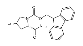 (2S,4S)-N-Fmoc-4-fluoropyrrolidine-2-carboxamide结构式