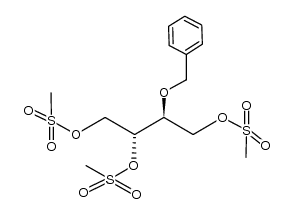 (S,S)-2-benzyloxy-1,3,4-butane-tri-O-mesylate结构式