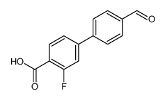 3-FLUORO-4'-FORMYL-[1,1'-BIPHENYL]-4-CARBOXYLIC ACID structure