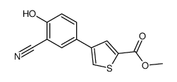 methyl 4-(3-cyano-4-hydroxyphenyl)thiophene-2-carboxylate结构式