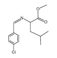 (S)-2-{[1-(4-Chloro-phenyl)-meth-(E)-ylidene]-amino}-4-methyl-pentanoic acid methyl ester Structure