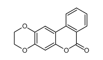 dihydro-9,10 5H-(2) benzopyranno (3,4-g) benzodioxinne-1,4 one-5 Structure