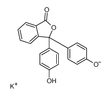 1(3H)-Isobenzofuranone, 3,3-bis(4-hydroxyphenyl)-, potassium salt (1:?)结构式