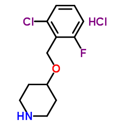 4-[(2-Chloro-6-fluorobenzyl)oxy]piperidine hydrochloride (1:1) Structure