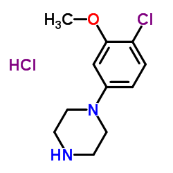 1-(4-Chloro-3-methoxyphenyl)piperazine hydrochloride (1:1)结构式