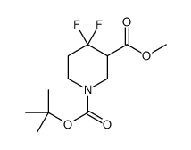 1-tert-butyl 3-methyl 4,4-difluoropiperidine-1,3-dicarboxylate Structure