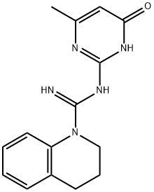 N-[(2Z)-6-Methyl-4-oxo-3,4-dihydropyrimidin-2(1H)-ylidene]-3,4-dihydroquinoline-1(2H)-carboximidamid structure