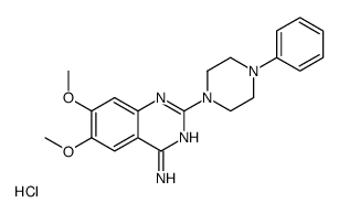 6,7-dimethoxy-2-(4-phenylpiperazin-1-yl)quinazolin-4-amine,hydrochloride结构式