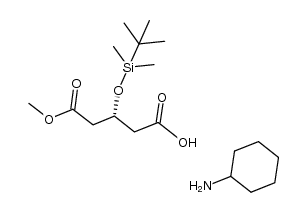 hydrogen (3R)-1-methyl 3-[(tert-butyldimethylsilyl)-oxy]pentanedioate cyclohexylamine salt Structure