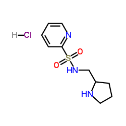 Pyridine-2-sulfonic acid (pyrrolidin-2-ylmethyl)-amide hydrochloride结构式