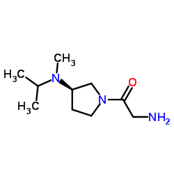 2-Amino-1-{(3R)-3-[isopropyl(methyl)amino]-1-pyrrolidinyl}ethanone Structure