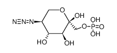 ((2R,3S,4R,5S)-5-azido-2,3,4-trihydroxytetrahydro-2H-pyran-2-yl)methyl dihydrogen phosphate Structure