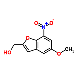 (5-Methoxy-7-nitro-1-benzofuran-2-yl)methanol结构式