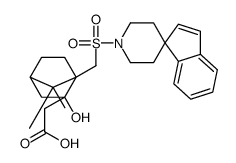 2-[3-hydroxy-7,7-dimethyl-4-(spiro[indene-1,4'-piperidine]-1'-ylsulfonylmethyl)-3-bicyclo[2.2.1]heptanyl]acetic acid结构式