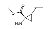 Cyclopropanecarboxylic acid, 1-amino-2-ethyl-, methyl ester, (1S-cis)- (9CI) Structure