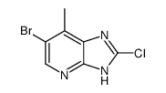 6-溴-2-氯-7-甲基-3H-咪唑并[4,5-b]吡啶结构式
