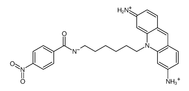 3,6-diamino-10-(6-(4-nitrobenzamido)hexyl)acridinium Structure