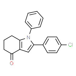 2-(4-Chlorophenyl)-1-phenyl-1,5,6,7-tetrahydro-4H-indol-4-one结构式