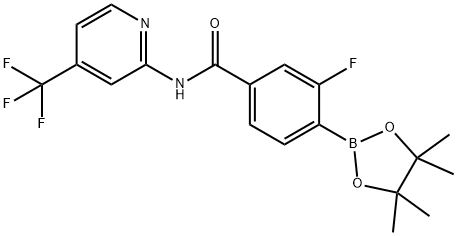 3-氟-4-(4,4,5,5-四甲基-1,3,2-二氧杂硼烷-2-基)-N-(4-(三氟甲基)吡啶-2-基)苯甲酰胺图片
