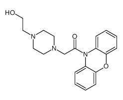 2-[4-(2-hydroxyethyl)piperazin-1-yl]-1-phenoxazin-10-ylethanone结构式