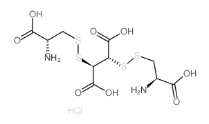 Butanedioic acid,2,3-bis[(2-amino-2-carboxyethyl)dithio]-, dihydrochloride,[2R-[2R*(R*),3S*(R*)]]- (9CI) Structure