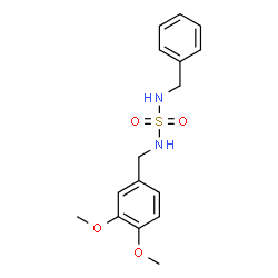 N-BENZYL-N'-(3,4-DIMETHOXYBENZYL)SULFAMIDE结构式