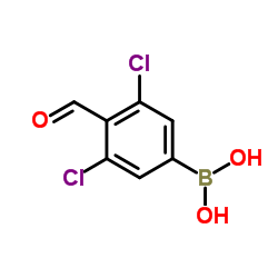 3,5-Dichloro-4-formylphenylboronic acid structure