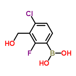 4-Chloro-2-fluoro-3-hydroxymethylphenylboronic acid structure