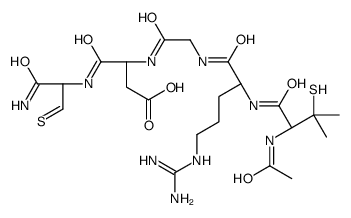 Cyclo(acetylpenicillamyl-arginyl-glycyl-aspartyl-cysteinamide)结构式