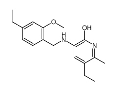 5-ethyl-3-[(4-ethyl-2-methoxyphenyl)methylamino]-6-methyl-1H-pyridin-2-one结构式