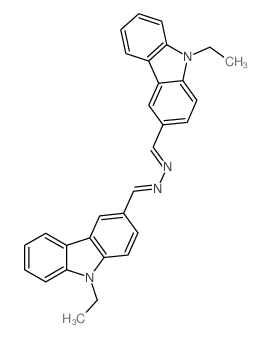 9H-Carbazole-3-carboxaldehyde,9-ethyl-, 2-[(9-ethyl-9H-carbazol-3-yl)methylene]hydrazone结构式