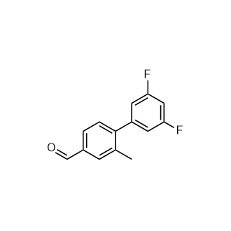 3',5'-Difluoro-2-methyl-[1,1'-biphenyl]-4-carbaldehyde Structure