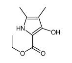 ethyl 3-hydroxy-4,5-dimethyl-1H-pyrrole-2-carboxylate结构式
