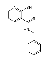 N-benzyl-2-mercaptopyridine-3-carbothioamide结构式