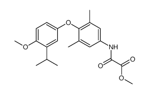 methyl N-(3,5-dimethyl-4-(4'-methoxy-3'-isopropylphenoxy)phenyl)oxamate结构式