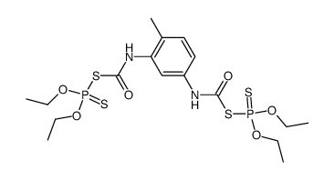 1,3-Bis-(diaethoxythiophosphorylmercaptocarbonylamino)-4-methyl-benzol结构式