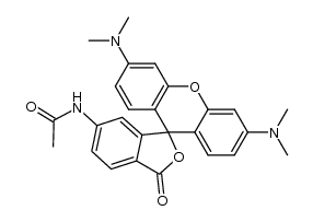 6-acetamido-3',6'-bis(dimethylamino)spiro[1,3-dihydroisobenzofuran-1,9'-xanthen]-3-one Structure