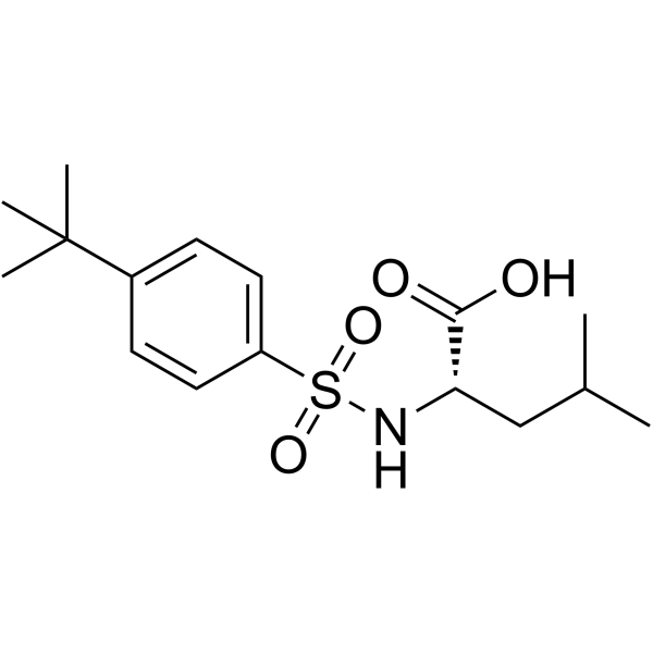 ((4-(tert-Butyl)phenyl)sulfonyl)leucine结构式