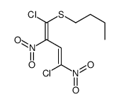 1-butylsulfanyl-1,4-dichloro-2,4-dinitrobuta-1,3-diene结构式