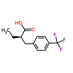 (2R)-2-[4-(Trifluoromethyl)benzyl]butanoic acid结构式