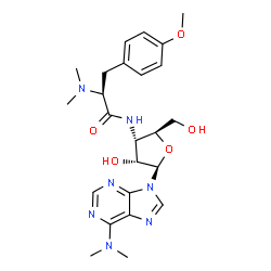 3'-[[(S)-2-(Dimethylamino)-3-(p-methoxyphenyl)propionyl]amino]-3'-deoxy-N,N-dimethyladenosine结构式