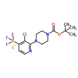 (2-(4-(叔-丁氧基羰基)哌嗪-1-基)-3-氯吡啶-4-基)三氟硼酸钾结构式