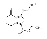 ethyl 4-oxo-3-prop-2-enylsulfanyl-6,7-dihydro-5H-2-benzothiophene-1-carboxylate结构式