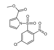 methyl 1-(5-chloro-2-nitrophenyl)sulfonylpyrrole-2-carboxylate结构式