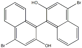 (R)-4,4'-dibromo-[1,1'-binaphthalene]-2,2'-diol结构式