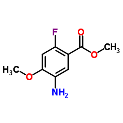 5-氨基-2-氟-4-甲氧基苯甲酸甲酯结构式